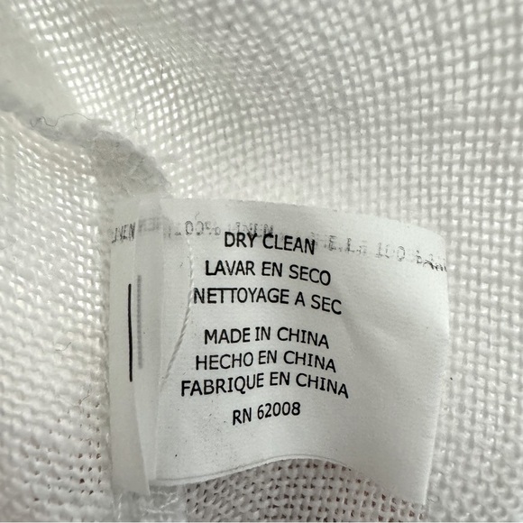 Lena Gabrielle White French 100% Linen Gauze Romantic 3/4 Jacket Size 4 - Picture 10 of 13